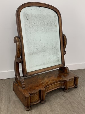 Lot 115 - VICTORIAN WALNUT DRESSING MIRROR