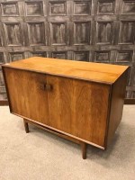 Lot 916 - G-PLAN TEAK SIDE CABINET enclosed by two panel...