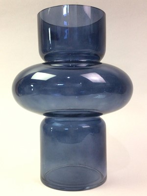 Lot 420 - LARGE BLUE GLASS VASE