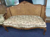 Lot 918 - LOUIS XV STYLE DOUBLE-CANED THREE SEAT SUITE...