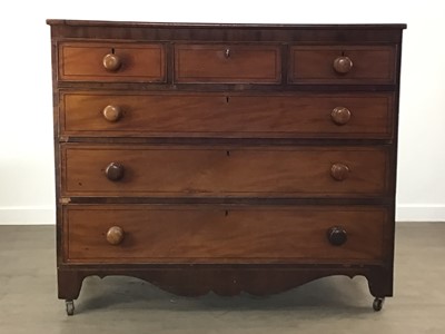 Lot 153 - VICTORIAN MAHOGANY CHEST OF DRAWERS