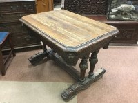 Lot 920 - VICTORIAN CARVED OAK CENTRE TABLE OF 17TH...