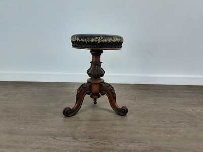 Lot 179 - VICTORIAN WALNUT PIANO STOOL