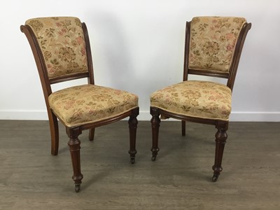 Lot 306 - PAIR OF VICTORIAN WALNUT PARLOUR CHAIRS