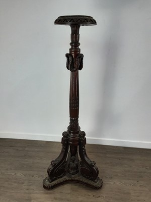 Lot 481 - REPRODUCTION MAHOGANY PEDESTAL