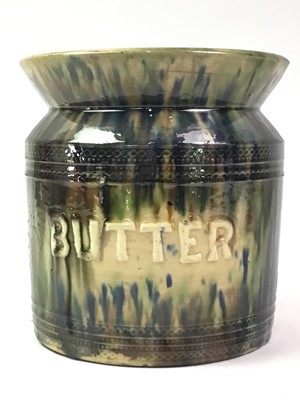 Lot 1264 - MORRISON AND CRAWFORD (ROSSLYN POTTERY) OF KIRKCALDY BUTTER JAR