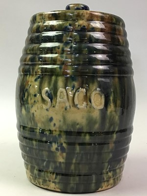 Lot 1261 - GROUP OF SIX MORRISON AND CRAWFORD (ROSSLYN POTTERY) OF KIRKCALDY STORAGE JARS