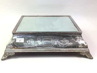 Lot 483 - SILVER PLATED DISPLAY STAND