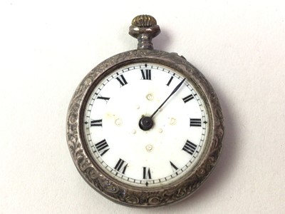 Lot 602 - SILVER OPEN FACE POCKET WATCH