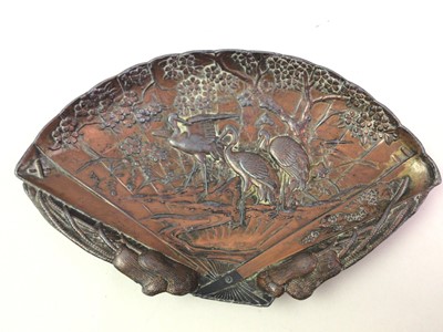 Lot 544 - PAIR OF JAPANESE COPPER DISHES