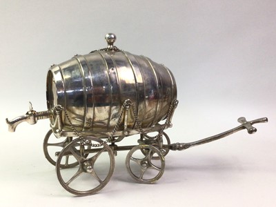 Lot 500 - SMALL SILVER PLATED BARREL