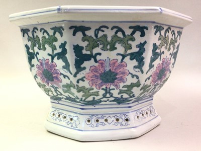 Lot 502 - CHINESE OCTAGONAL PLANTER