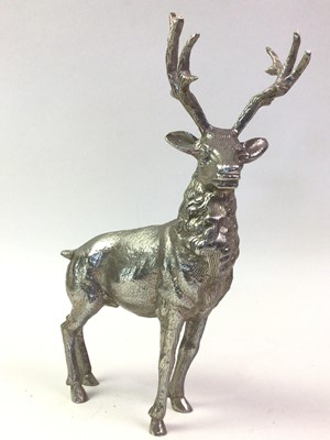 Lot 505 - SILVER PLATED STAG