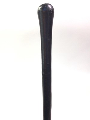 Lot 566 - EBONISED HARDWOOD STAFF