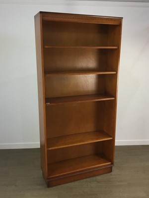 Lot 510 - MODERN TALL OPEN BOOKCASE