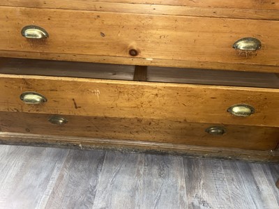 Lot 545 - VICTORIAN PINE HABERDASHERY CHEST OF DRAWERS