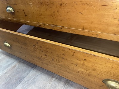 Lot 545 - VICTORIAN PINE HABERDASHERY CHEST OF DRAWERS
