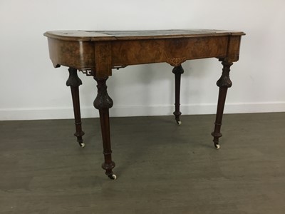 Lot 1275 - MID-VICTORIAN BURR WALNUT DESK