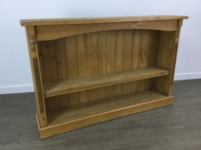 Lot 552 - MODERN PINE OPEN BOOKCASE