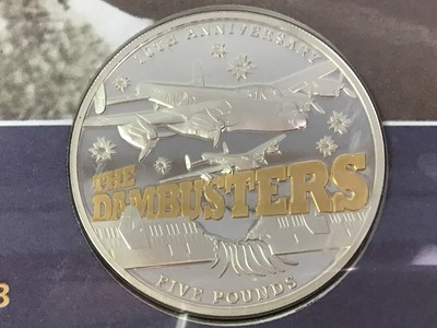 Lot 642 - DAMBUSTERS 70TH ANNIVERSARY SILVER PROOF FIVE POUNDS COIN