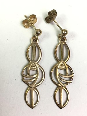 Lot 754 - THREE PAIRS OF GOLD EARRINGS