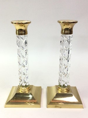 Lot 751 - PAIR OF WATERFORD CRYSTAL CANDLESTICKS