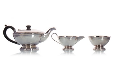 Lot 1132 - ELIZABETH II SILVER THREE PIECE TEA SERVICE