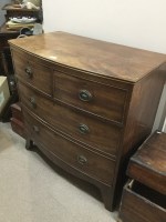 Lot 980 - REGENCY MAHOGANY CHEST with two short and two...