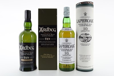 Lot 50 - LAPHROAIG 10 YEAR OLD AND ARDBEG 10 YEAR OLD