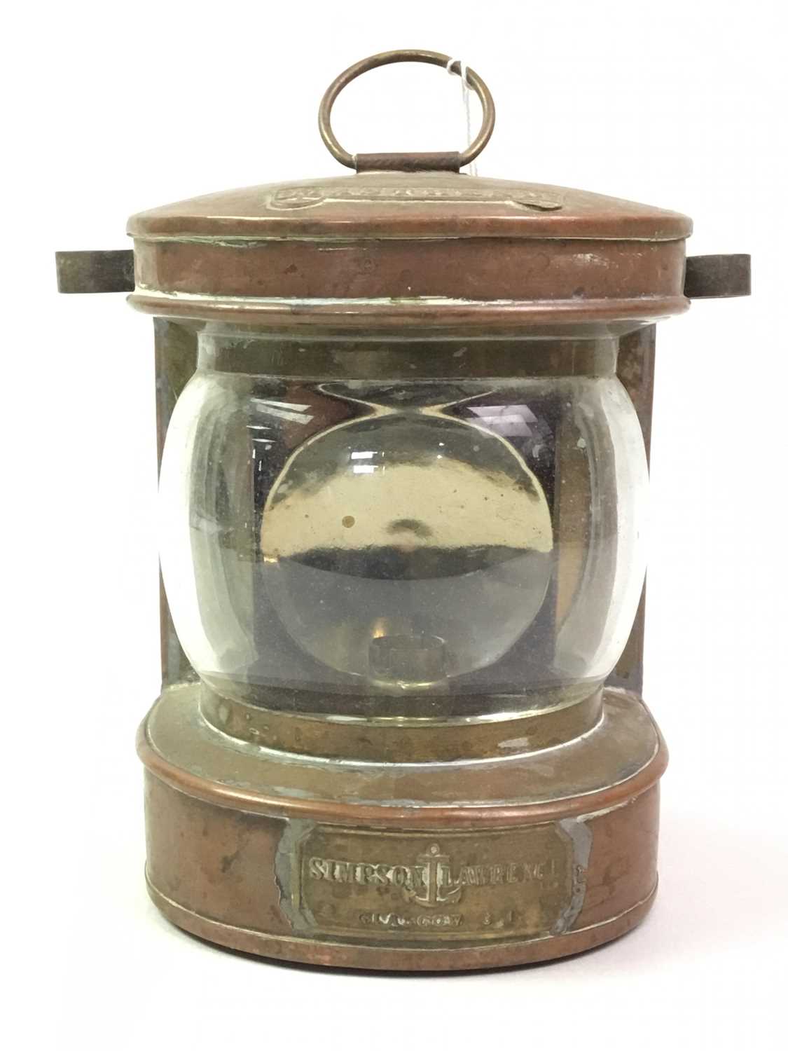 Lot 13 - SIMPSON LAWRENCE OF GLASGOW, BRASS MASTHEAD LAMP