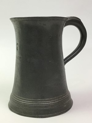 Lot 17 - TWO PEWTER TANKARDS
