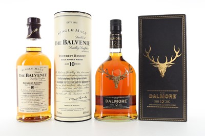 Lot 82 - BALVENIE 10 YEAR OLD FOUNDER'S RESERVE AND DALMORE 12 YEAR OLD