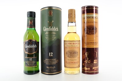 Lot 89 - GLENFIDDICH 12 YEAR OLD 35CL AND GLENMORANGIE 10 YEAR OLD 35CL