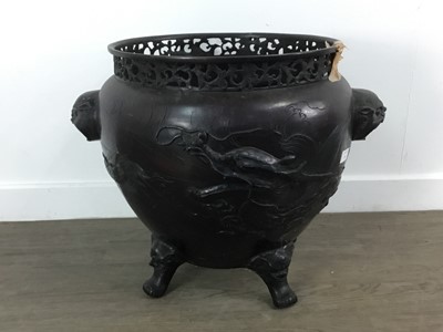 Lot 1327 - JAPANESE BRONZE PLANTER