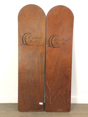 Lot 814 - PAIR OF LAMINATED WOOD EARLY SURFBOARDS