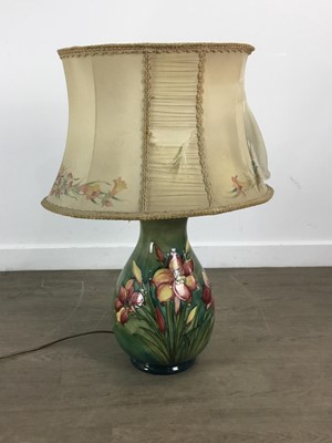 Lot 560 - WALTER MOORCROFT,  'AFRICAN LILLY' PATTERN TABLE LAMP