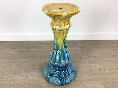 Lot 1367 - MAJOLICA JARDINIERE STAND