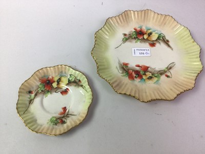 Lot 131 - NAUTILUS PORCELAIN CUP, SAUCER, SIDE PLATE AND BISCUIT PLATE