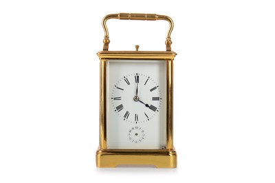 Lot 990 - BRASS REPEATING CARRIAGE CLOCK