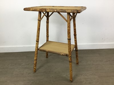 Lot 191 - TWO VICTORIAN AESTHETIC PERIOD BAMBOO OCCASIONAL TABLES