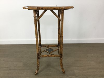 Lot 192 - THREE VICTORIAN AESTHETIC PERIOD BAMBOO OCCASIONAL TABLES