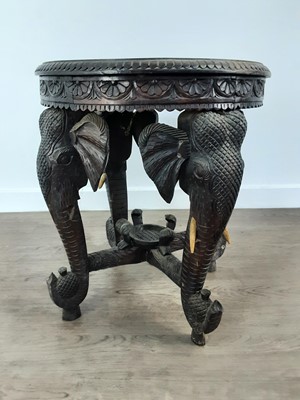 Lot 208 - ANGLO-INDIAN CARVED HARDWOOD OCASSIONAL TABLE