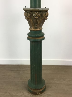 Lot 220 - PAIR OF PAINTED STEEL COLUMNS