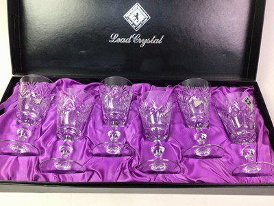 Lot 148 - SET OF SIX EDINBURGH CRYSTAL WINE GLASSES