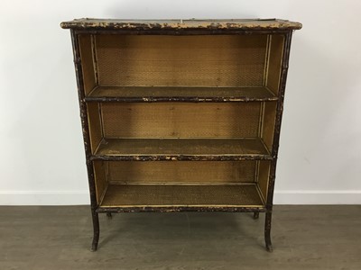 Lot 223 - VICTORIAN AESTHIC PERIOD BAMBOO OPEN BOOKCASE