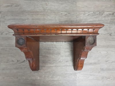 Lot 245 - LATE VICTORIAN OAK WALL BRACKET