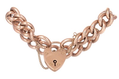 Lot 454 - TWO CURB LINK BRACELETS