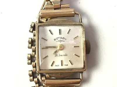 Lot 150 - ROTARY NINE CARAT GOLD WRIST WATCH