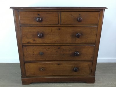 Lot 100 - VICTORIAN MAHOGANY CHEST OF DRAWERS