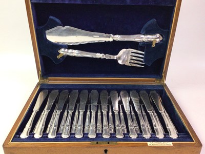 Lot 156 - SILVER PLATED CANTEEN OF CUTLERY